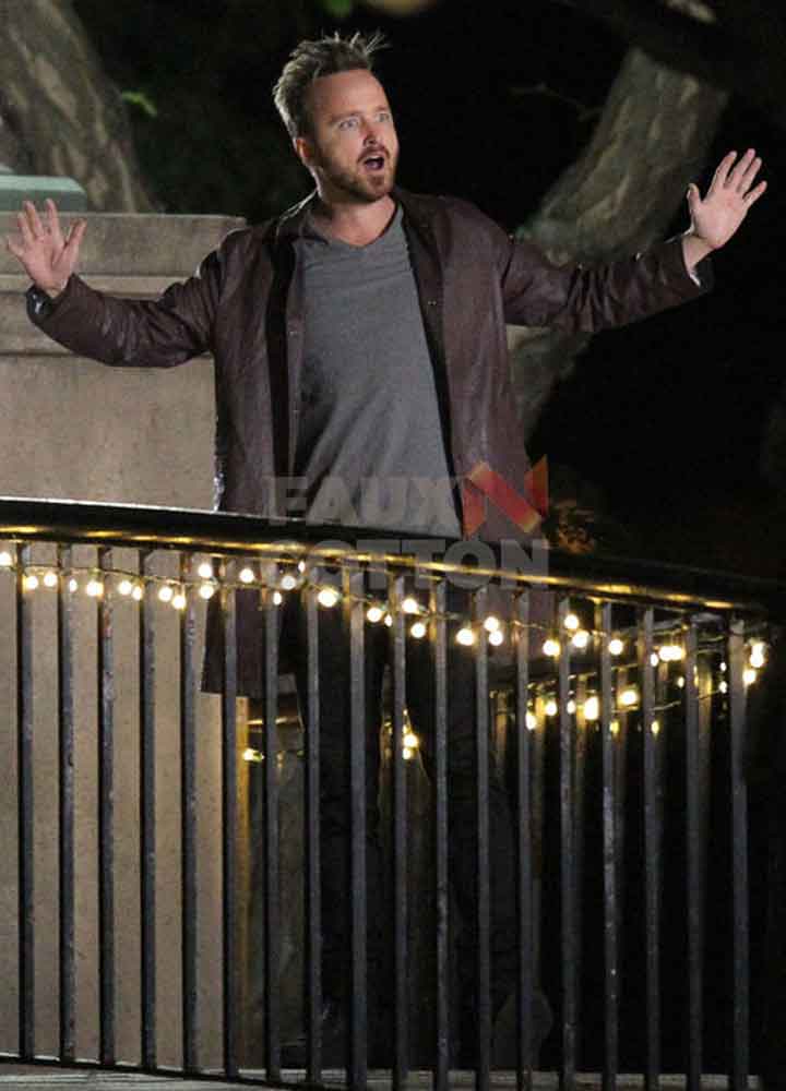 Central Intelligence Aaron Paul Leather Coat
